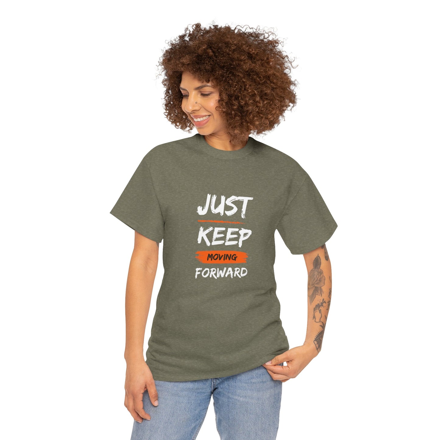 Just Keep Moving Forward Inspirational T-shirt