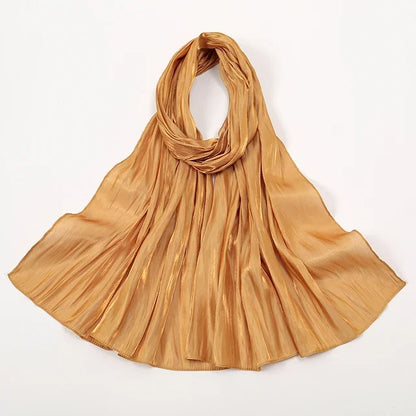 Shimmer Silk Satin Hijab: Luxury Medine silk, shiny scarf 