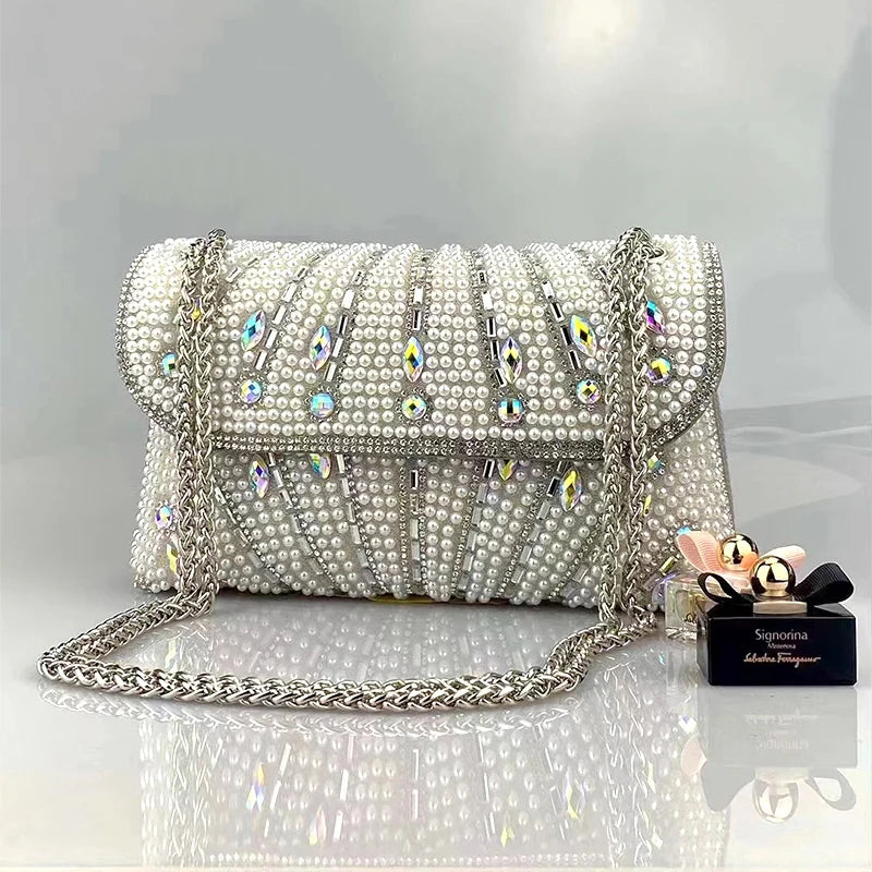 New luxury purses: versatile, party, pearl, gold.