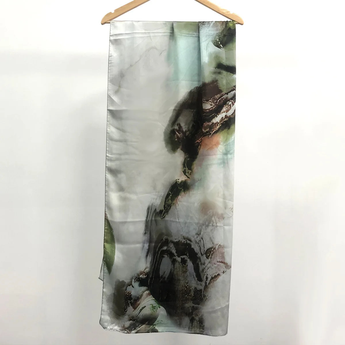 Printed Ombre Marble Chiffon Silk Hijabs - Premium Shawl Scarves