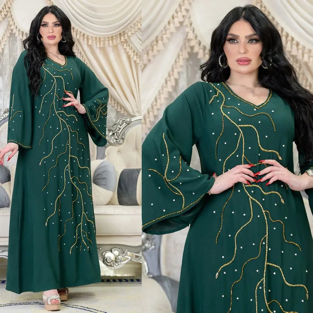 Dubai Abaya Turkey Islam Long Evening Dresses 