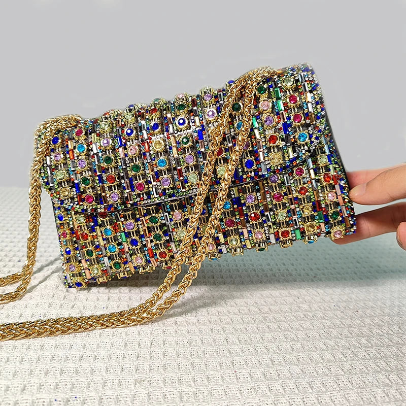 Rhinestone clutch: luxury crystal evening, party