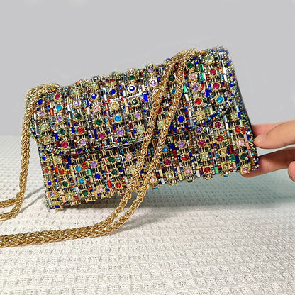 Rhinestone clutch: luxury crystal evening, party