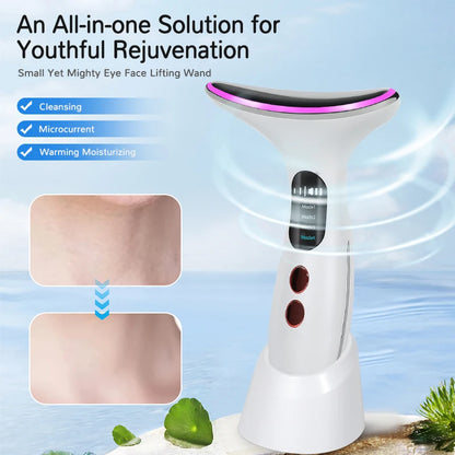 Neck Face Beauty Device LED Photon Therapy Skin Tighten Reduce Double Chin anti Wrinkle Neck Lifting Massager Skin Care Tools