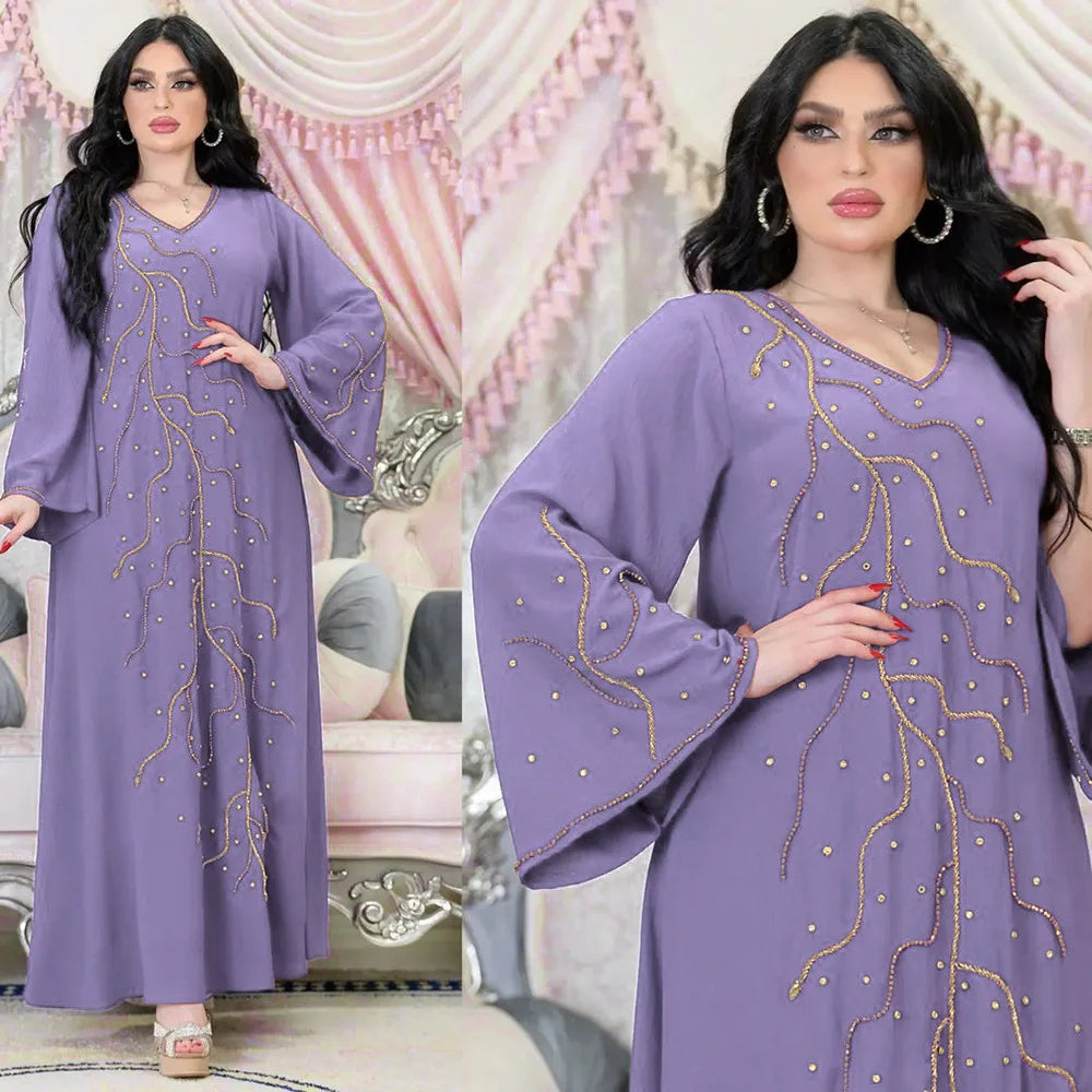 Dubai Abaya Turkey Islam Long Evening Dresses 