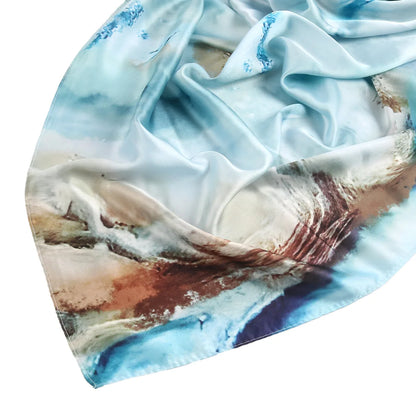 Printed Ombre Marble Chiffon Silk Hijabs - Premium Shawl Scarves