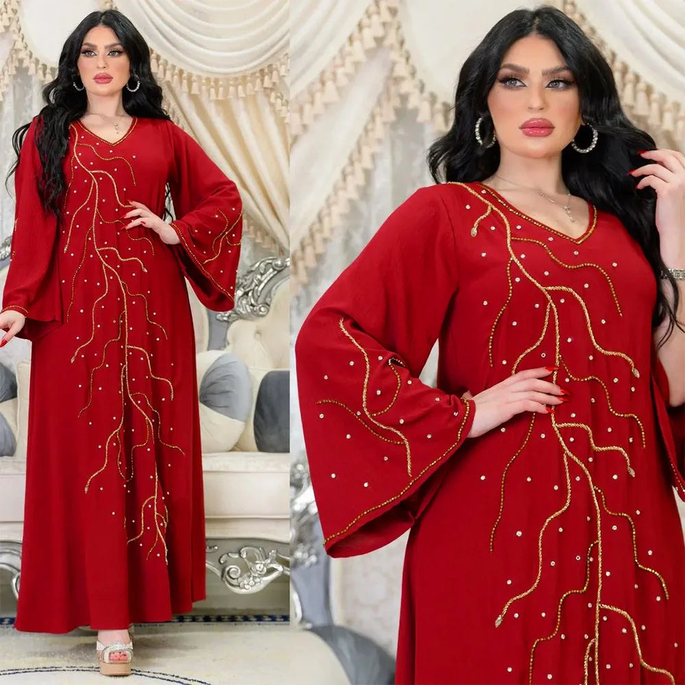 Dubai Abaya Turkey Islam Long Evening Dresses 