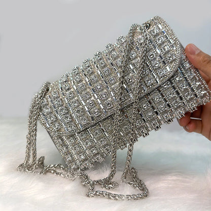 Rhinestone clutch: luxury crystal evening, party