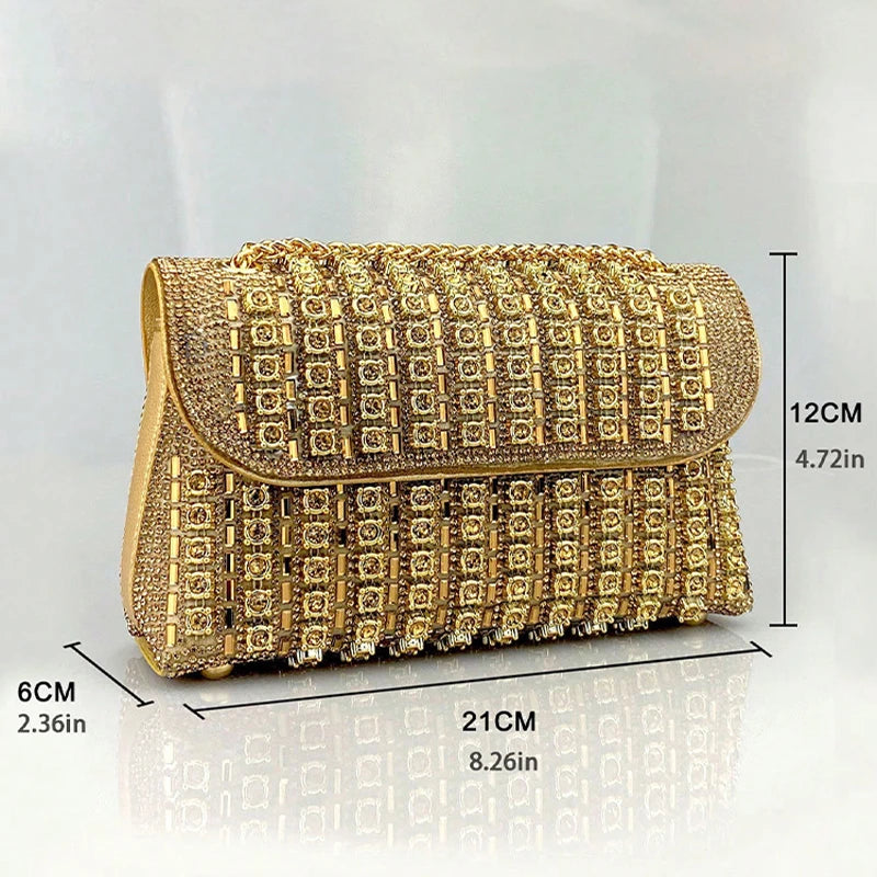 Rhinestone clutch: luxury crystal evening, party